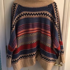 Glam Vintage Sweaters - Bohemian Sweater Poncho Glam Vintage Sweaters - Bohemian Sweater Poncho